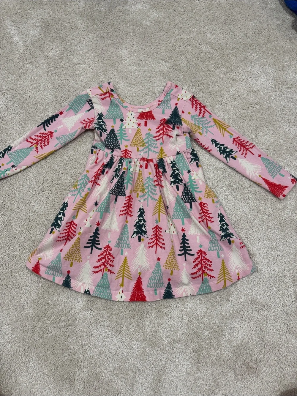 Hanna Andersson Pink Long-Sleeve Holiday Dress